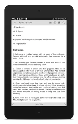 Nigerian Recipes android App screenshot 5