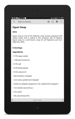 Nigerian Recipes android App screenshot 8